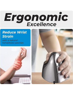 Ratón Ergonómico Evoluent VM4L Vertical para Mano Izquierda USB 2