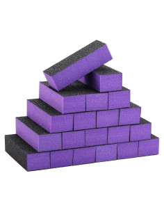 20 Bloques de Pulido para Uñas LoveBB 80/120 Grano Púrpura