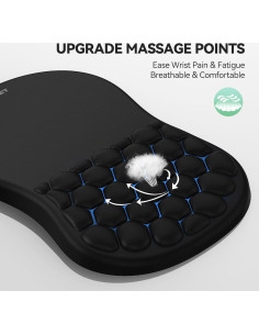 Almohadilla Ergonómica TECKNET con Reposamuñecas 30x20 cm 2