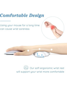 Cojín Reposamuñecas Ergonómico Arisase Blanco 15x9 cm 2