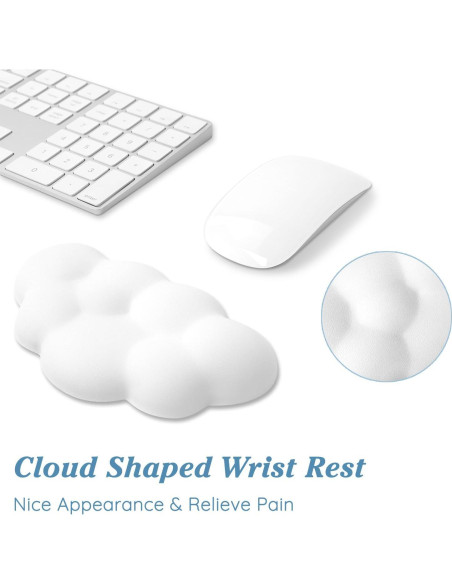 Cojín Reposamuñecas Ergonómico Arisase Blanco 15x9 cm