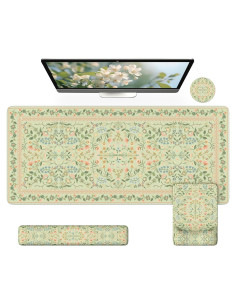 Alfombrilla de Escritorio Ergonómica iCasso Verde Claro 90x40cm