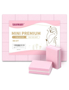Bloques de Pulido de Uñas SALVMARY 50Pcs Rosa 100/180 Grano