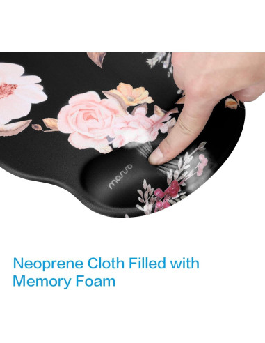 Almohadilla para Ratón MOSISO con Soporte Ergonómico Negro