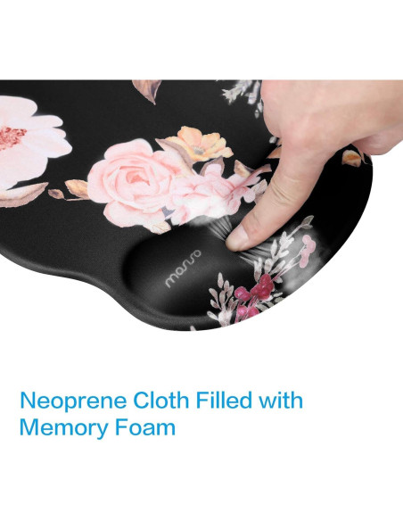 Almohadilla para Ratón MOSISO con Soporte Ergonómico Negro