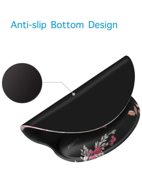 Almohadilla para Ratón MOSISO con Soporte Ergonómico Negro
