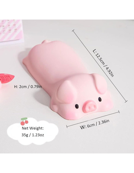 Reposamuñecas Ergonómico CHUYI Cerdo Rosa 2 Pcs Suave