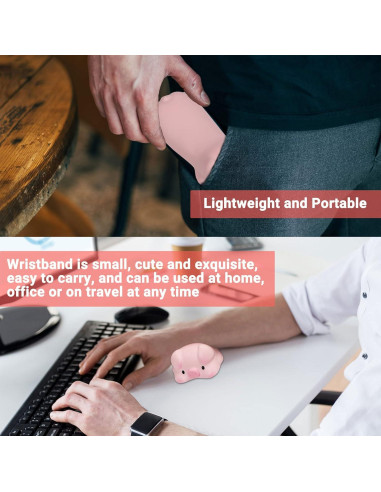 Reposamuñecas Ergonómico CHUYI Cerdo Rosa 2 Pcs Suave