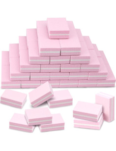 Bloques de Pulido de Uñas SALVMARY 50Pcs Rosa 100/180 Grano 2