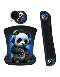 Alfombrilla de Ratón Ergonómica Dikoer con Soporte para Muñeca