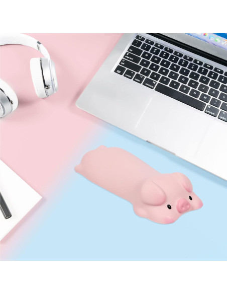 Reposamuñecas Ergonómico CHUYI Cerdo Rosa 2 Pcs Suave