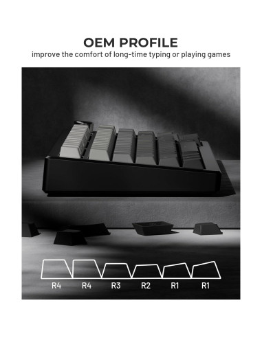 Juego de Teclas Personalizadas PBT Doubleshot SDYZ 134 Teclas Gris