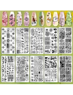 Conjunto de Estampado de Uñas Biutee 21 pcs Gel y Placas 2