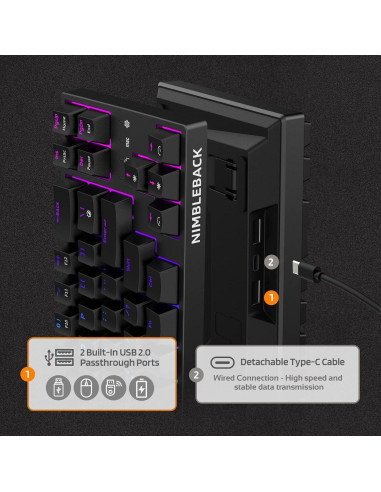 Teclado Mecánico LTC NB681 65% Retroiluminado RGB Negro