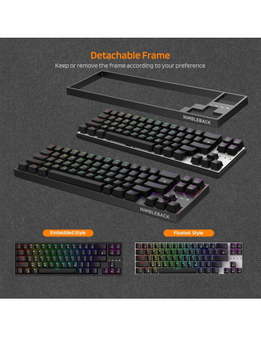 Teclado Mecánico LTC NB681 65% Retroiluminado RGB Negro