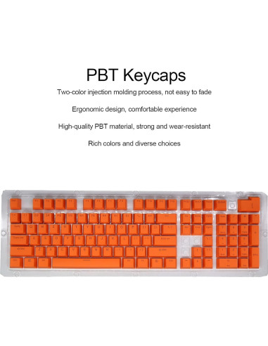 Teclas PBT Archuu 108 Teclas Retroiluminadas Naranja