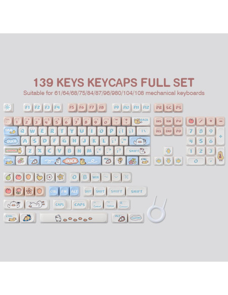 Juego de Teclas PBT 139 Teclas Personalizadas Tyrixki MOA