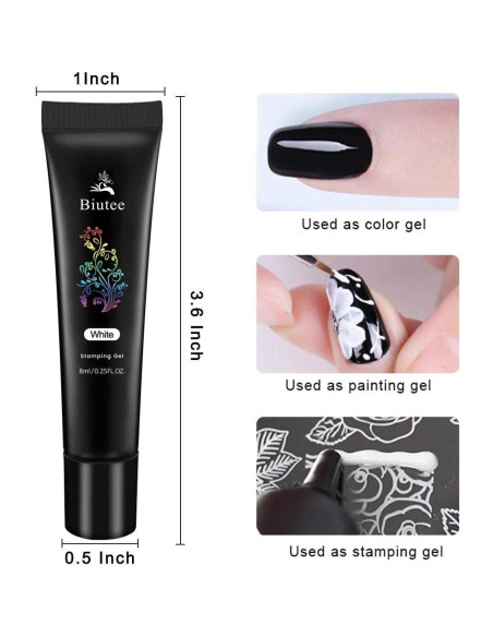 Conjunto de Estampado de Uñas Biutee 21 pcs Gel y Placas