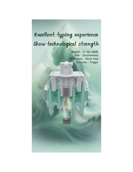 Interruptores de Teclado Magnéticos GATERON Jade 70PCS Lineales