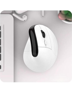 Ratón Vertical Inalámbrico Ergonómico Mobiproduct Blanco 4000 DPI 2