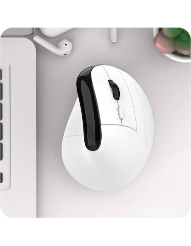 Ratón Vertical Inalámbrico Ergonómico Mobiproduct Blanco 4000 DPI