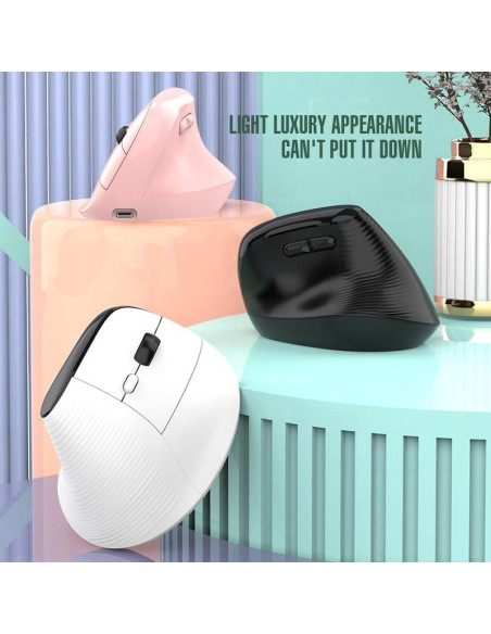 Ratón Vertical Inalámbrico Ergonómico Mobiproduct Blanco 4000 DPI