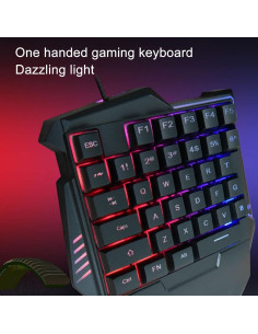 Teclado Gaming USB Ergonómico Goshyda 35 Teclas RGB 2
