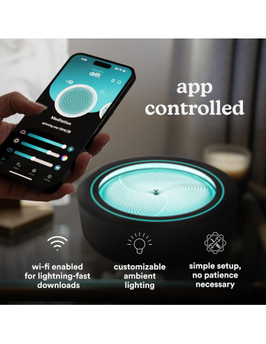 Paisaje de Arena Homedics 11" Zen Compacto con LED Wi-Fi Negro