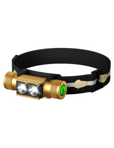 Linterna Frontal Weneasker 1200 Lúmenes Impermeable Dorada