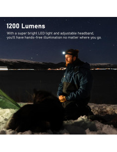 Linterna Frontal Weneasker 1200 Lúmenes Impermeable Dorada 2