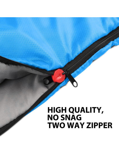 Saco de Dormir Gold Armour 3 Temporadas Adulto 182 cm Azul Gris