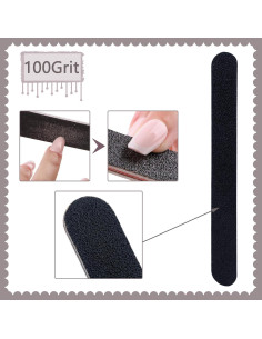 Kit de Lima y Bloque de Pulido de Uñas LNAUJS 100/180 Grano 2