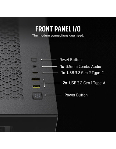 Caja de PC Corsair 3500X ATX Media Torre Vidrio Templado