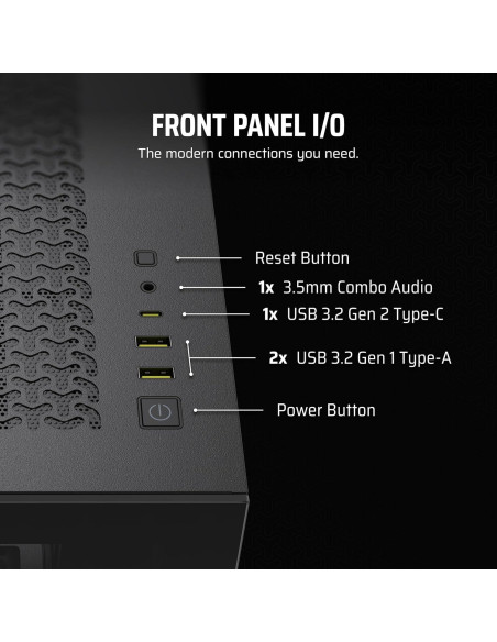 Caja de PC Corsair 3500X ATX Media Torre Vidrio Templado
