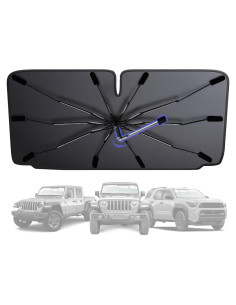 Sombrilla para Parabrisas JASVIC 2025 Plegable UV Plateada 119.8x64.8cm