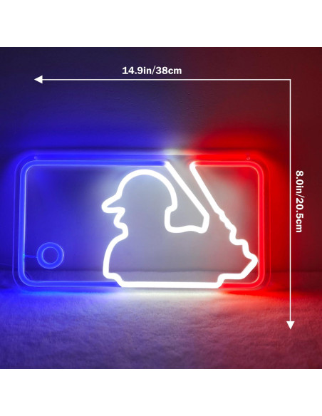Cartel de Neón LED Béisbol JianJung 20x38 cm Dimmable