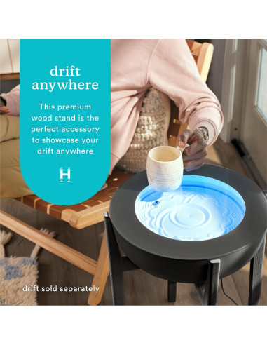 Soporte de Madera Maciza Homedics 16" Nogal Negro STS-300-WN