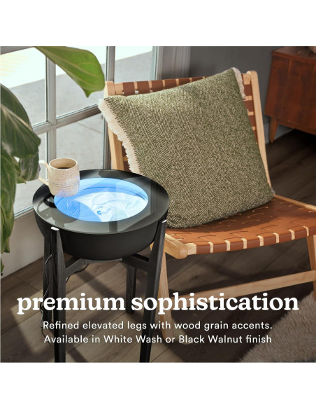 Soporte de Madera Maciza Homedics 16" Nogal Negro STS-300-WN