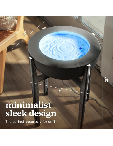 Soporte de Madera Maciza Homedics 16" Nogal Negro STS-300-WN