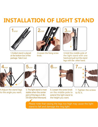 Kit de Luz de Anillo 45cm JIANJIN 55W Regulable CRI90 Negro