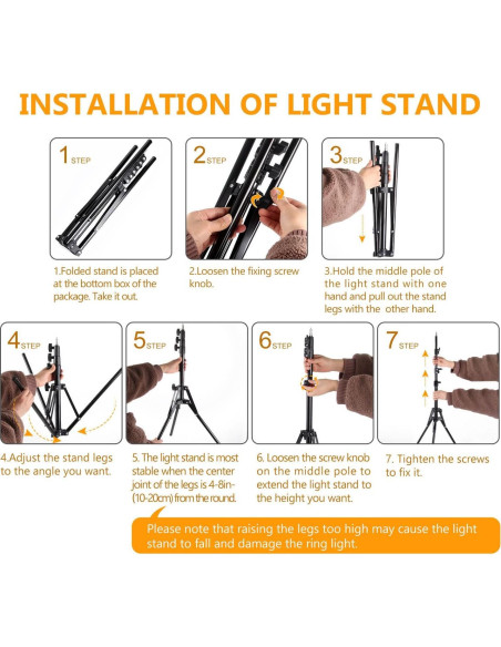 Kit de Luz de Anillo 45cm JIANJIN 55W Regulable CRI90 Negro