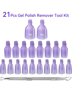 Kit de Clips para Quitar Esmalte en Gel Makartt 20 Piezas 2