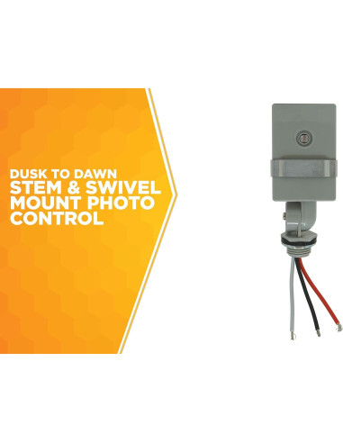 Control de Luz Exterior Woods 59411WD con Fotocélula 2000W