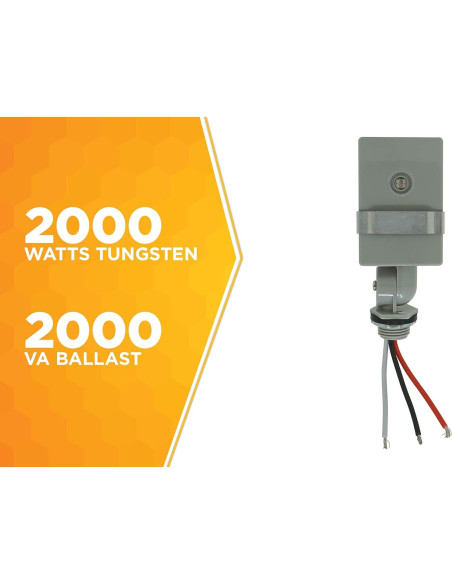 Control de Luz Exterior Woods 59411WD con Fotocélula 2000W