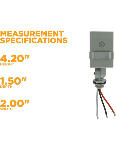Control de Luz Exterior Woods 59411WD con Fotocélula 2000W
