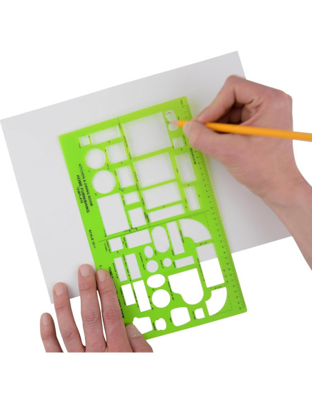 Plantilla de Mobiliario Westcott T-830 35.56x30.48 cm Verde Plantilla de Mobiliario Westcott T-830 35.56x30.48 cm Verde