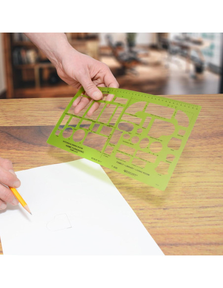 Plantilla de Mobiliario Westcott T-830 35.56x30.48 cm Verde Plantilla de Mobiliario Westcott T-830 35.56x30.48 cm Verde