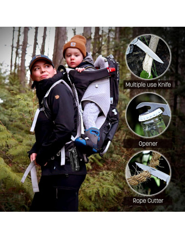 Cuchillo de bolsillo multifuncional SmartstickX 16 en 1 Negro