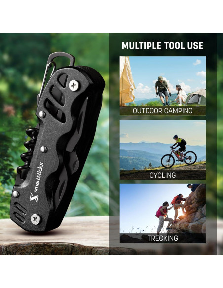 Cuchillo de bolsillo multifuncional SmartstickX 16 en 1 Negro Cuchillo de bolsillo multifuncional SmartstickX 16 en 1 Negro