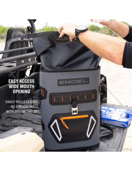 Mochila Enfriadora Engel BP25 25 Cuartos Aislada Gris Lima Mochila Enfriadora Engel BP25 25 Cuartos Aislada Gris Lima